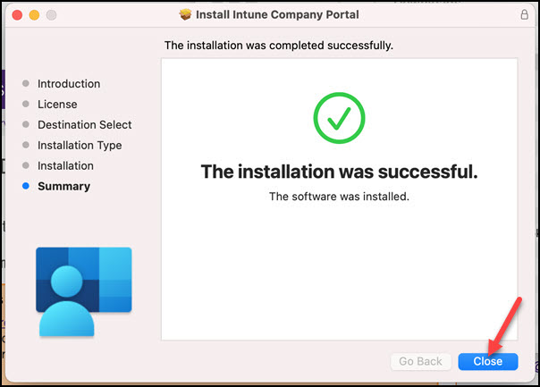 Confirming the Mac is listed in Company Portal devices